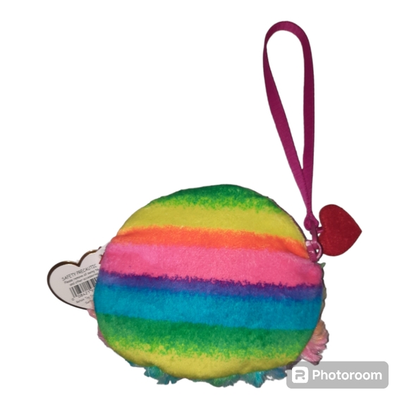 New - Ty 8" AND 5" Owen The Owl Plush Purse Zip Round Purse & Zip Coin Purse - Picture 10 of 13